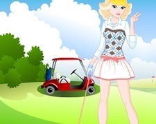 Barbie Jucatoare de Golf de Imbracat