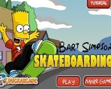 Bart Simpson Curse pe Skateboard