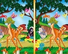Cerbul Bambi in Padure Diferente