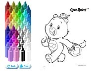Coloreaza cu Care Bears