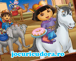 Dora cu Diego de colorat