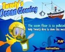 Ecologistul Tweety Curata Oceanul