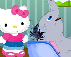 Elefantul Coafat de Hello Kitty