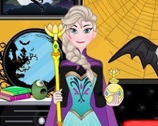 Elsa din Frozen Decoreaza de Halloween