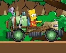 Familia Simpsons Bart cu Masina