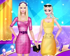 Elsa si Barbie Super Modele