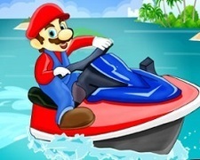 Mario si Printesa Piersica Curse cu Skijet-ul