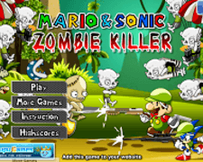 Mario si Sonic vs Zombie