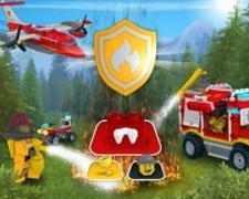 Pompierii Lego Sting Focul in Padure