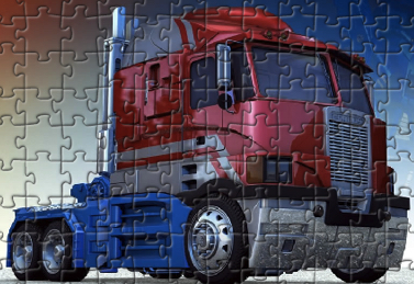 Puzzle cu Autobotul Optimus Prime