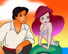 Saruturi cu Sirena Ariel si Printul