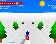 Sonic pe Snowboard 3D
