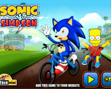 Sonic si Bart Cursa cu Bicicleta