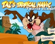 Taz Face Ravagii pe Insula Tropicala