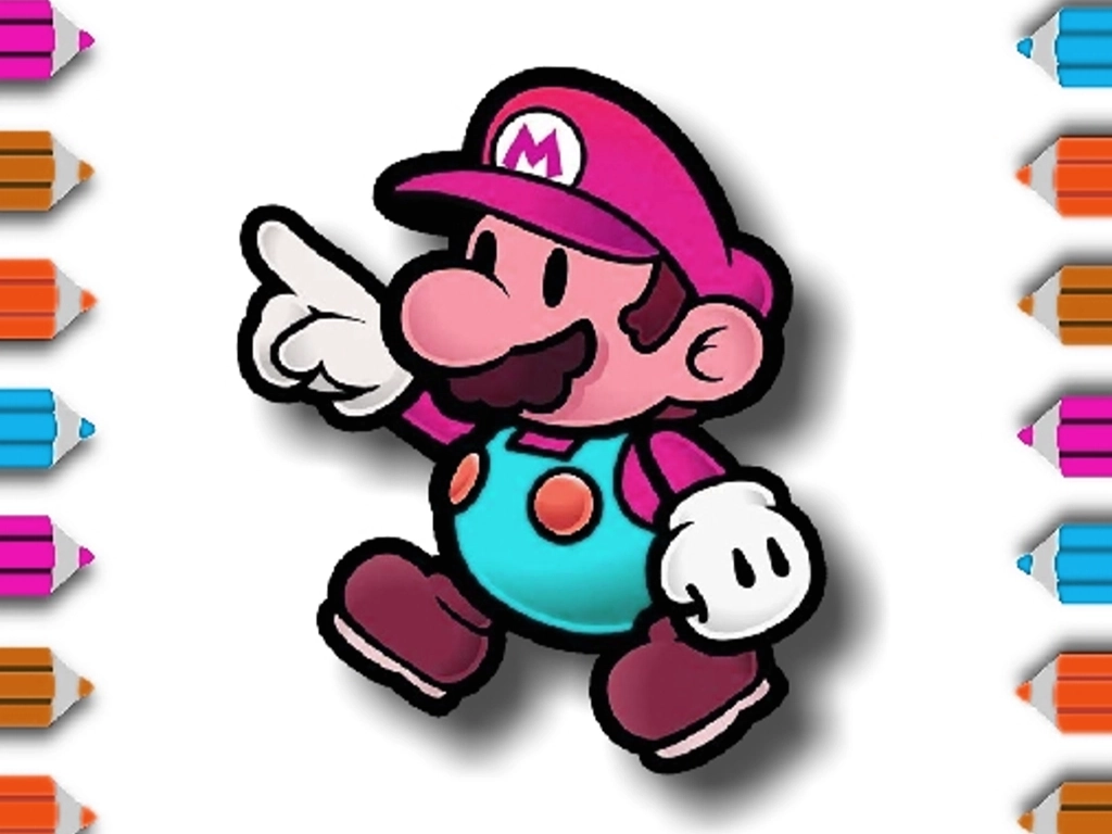 Super Mario de Colorat